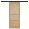 Porte coulissante avec quincaillerie 'ORKDAL'en bois de pin massif 