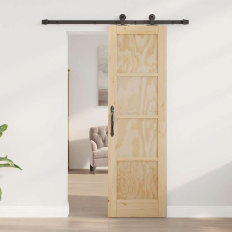 Porte Coulissante avec Quincaillerie 'ORKDAL'en Bois Massif Pin 