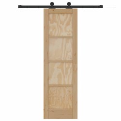 Porte Coulissante avec Quincaillerie 'ORKDAL'en Bois Massif Pin 