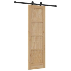 Porte Coulissante avec Quincaillerie 'ORKDAL'en Bois Massif Pin 
