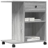 Support d'imprimante avec roulettes sonoma gris 60x40x68,5 cm 