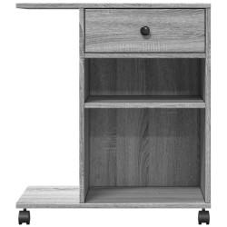 Support d'imprimante avec roulettes sonoma gris 60x40x68,5 cm 