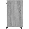 Support d'imprimante avec roulettes sonoma gris 60x40x68,5 cm 