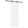 Porte Coulissante avec Ensemble de Quincaillerie Blanche 83 x 232 cm en Bois Massif de Pin 