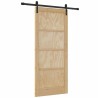 Porte Coulissante avec Quincaillerie 86x198.5 cm Bois Massif de Pin 