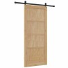 Porte Coulissante avec Quincaillerie 86x198.5 cm Bois Massif de Pin 