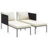 Transat avec coussins pour 2 personnes Anthracite 115x153x69,5 cm Acier 