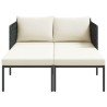 Transat avec coussins pour 2 personnes Anthracite 115x153x69,5 cm Acier 