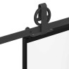 Porte coulissante et quincaillerie ESG verre et aluminium 