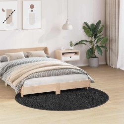 Tapis Shaggy avec support en latex Gris foncé ø160 cm 