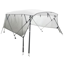 Toit bimini à 4 arceaux parois en maille 243x(170-182)x137 cm 