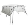 Toit bimini à 4 arceaux parois en maille 243x(170-182)x137 cm 