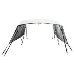 Toit bimini à 4 arceaux parois en maille 243x(170-182)x137 cm 