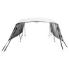 Toit bimini à 4 arceaux parois en maille 243x(170-182)x137 cm 
