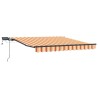 Store rétractable manuel avec LED jaune et orange 350x250 cm 