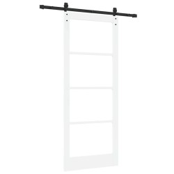 Porte coulissante avec ensemble de quincaillerie 'ORKDAL'blanche 86x211 cm 