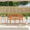 Banc de jardin en forme de banane 120 cm Teck solide 