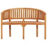 Banc de jardin en forme de banane 120 cm Teck solide 