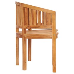 Banc de jardin en forme de banane 120 cm Teck solide 