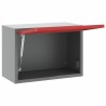 Armoire à outils murale avec porte à levage à gaz rouge, 50x25x35 cm 