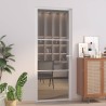 Porte intérieure 83x201,5 cm Blanc Verre ESG et aluminium 
