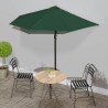 Parasol de balcon avec mât en aluminium Vert 270x144 cm Demi 