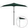 Parasol de balcon avec mât en aluminium Vert 270x144 cm Demi 