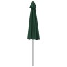 Parasol de balcon avec mât en aluminium Vert 270x144 cm Demi 