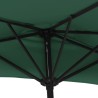 Parasol de balcon avec mât en aluminium Vert 270x144 cm Demi 