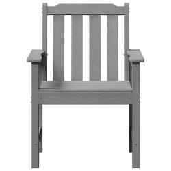 Chaises de salle à manger 2 pcs Gris clair HDPE 