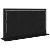Miroir de maquillage avec éclairage LED Bois noir 80x45x18 cm 