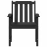 Chaises de jardin 2 pcs Noir HDPE 