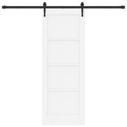 Porte coulissante avec kit de matériel 'ORKDAL'en pin blanc massif 