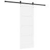 Porte coulissante avec kit de matériel 'ORKDAL'en pin blanc massif 