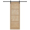 Porte Coulissante avec Set de Matériel 83x232 cm Bois Massif en Pin 