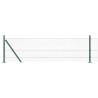 Set de poteaux de clôture en métal Set de 2 Vert Métal 10 m 