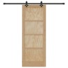 Porte coulissante avec set de matériel 78x202 cm en bois massif de pin 