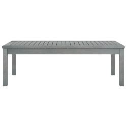 Table basse 100x50x33 cm Gris Bois d'acacia solide 