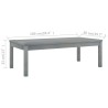 Table basse 100x50x33 cm Gris Bois d'acacia solide 