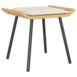 Tabourets de jardin 2 pcs Naturel 50x40x45 cm Rattan synthétique 