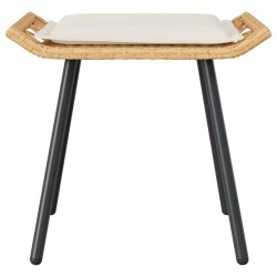 Tabourets de jardin 2 pcs Naturel 50x40x45 cm Rattan synthétique 