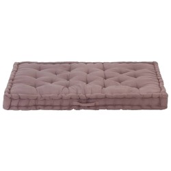 Coussin de plancher de palette Coton 120x80x10 cm Taupe 