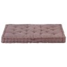 Coussin de plancher de palette Coton 120x80x10 cm Taupe 