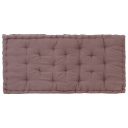 Coussin de plancher de palette Coton 120x80x10 cm Taupe 