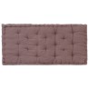 Coussin de plancher de palette Coton 120x80x10 cm Taupe 
