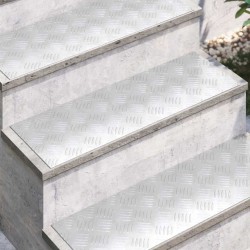 Plaques en aluminium à damier 4 pcs antidérapantes 75x25 cm 
