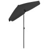 Parasol de plage noir 180x120 cm 