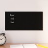 Tableau noir magnétique mural Noir 40x20 cm Verre trempé 