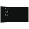 Tableau noir magnétique mural Noir 40x20 cm Verre trempé 