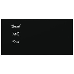 Tableau noir magnétique mural Noir 40x20 cm Verre trempé 